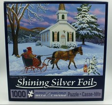 Lighting The Way by John Sloane - Silver Foil Bits &amp; Pieces 1000 pc Puzz... - $15.95