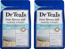 Dr. Teals Ginger & Clay Pure Epsom Salt Bath Soaking Solution Gift Set (2 Pack,  - £33.77 GBP