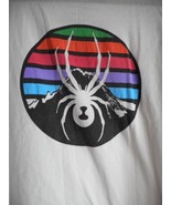 Spyder 100% Organic Cotton White Graphic Tee T-Shirt Double Sided Sz L r... - $26.39