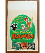 Walt Disney&#39;s BAMBI (R-57) Window Card With Bambi, Thumper&amp; Flower Great... - $195.00