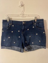 Cat &amp; Jack Girls&#39; Embroidered Daisy Jean Shorts Size XXL 18 Plus - $10.39
