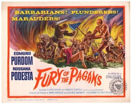 *FURY OF THE BARBARIANS (1960) Sword and Sandals Title Lobby Card Great ... - £51.95 GBP
