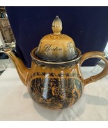 Vintage Arthur Wood Boston Tea Party Tea Pot Brown Glaze With Chatsworth... - $23.76