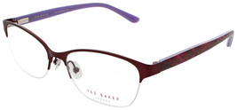 TED BAKER B718-BUR-51 Eyeglasses Eye Glasses BUR BURGUNDY Authentic New ... - $87.11