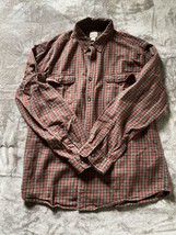 G H Bass &amp; Co. Button Down Flannel Red/Green plaid XL Long sleeve  Lumbe... - $14.90