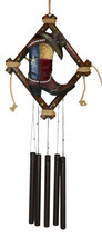 Rustic Western Texas Cowboy Boot And Hat Faux Leather Decorative Wind Chime - £31.17 GBP