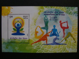 India 2015 MNH - International Day of Yoga - Minisheet - $0.20