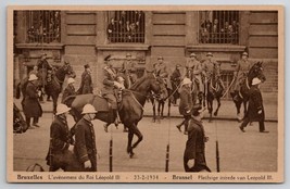 Belgium Advent Of King Leopold III 1934 Postcard X27 - £8.00 GBP
