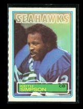 Vintage 1983 Topps Football Trading Card #390 Keith Simpson Seattle Seahawks - £3.69 GBP