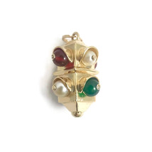 Authenticity Guarantee 
Vintage Pearl Traffic Light Necklace Charm Penda... - £606.06 GBP