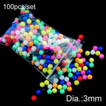 100pcs Round Mixed Color PE Plastic Stopper Beads for Carp Fishing Rig Fishing B - £37.46 GBP