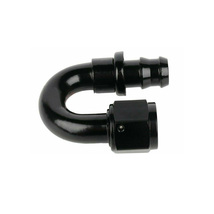 8AN 180 Degree Push Lock Hose End Fitting Adaptor For Oil Fuel Water Air - £6.83 GBP