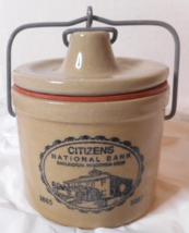 Citizens National Bank Darlington Wi Cheese Stoneware Crock Complete 1885-1987 - £27.77 GBP