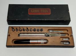 1951 Vintage Genie Model Tool Set Leather Wood Carving crafts - $65.00
