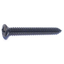 #12 x 2&quot; Black Steel Phillips Oval Head Sheet Metal Screws (6 pcs.) - $10.39