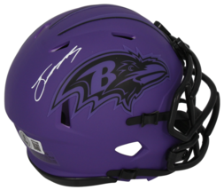 Zay Flowers Autographed Baltimore Ravens &#39;RAVE&#39; Mini Speed Helmet Beckett - $149.00