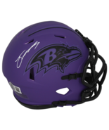 Zay Flowers Autographed Baltimore Ravens &#39;RAVE&#39; Mini Speed Helmet Beckett - $2,808.35 MXN