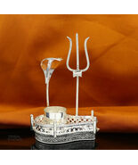 925sterling silver shiva lingam stand/jalheri,use for put/hold puja arti... - $518.75