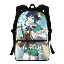 Genshin Impact Venti Water-Resistant Backpack Sport School Daypack - £20.09 GBP