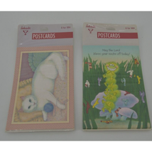 Vintage Ambassador Hallmark 12 Postcards 2 sets of 6 Cat Yarn Green Cate... - $12.65