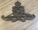 Vintage Royal Artillery Kings Crown Cap Badge British Army Military KG JD - £55.32 GBP