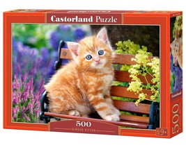 500 Piece Jigsaw Puzzle, Ginger Kitten, Animal puzzle, Cat puzzle, Kittie - $19.73