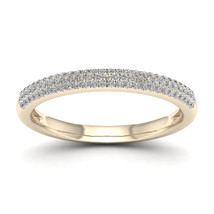 10K Yellow Gold 1/4ct TDW Diamond Wedding Band - £235.89 GBP