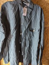 Chico&#39;s Design silk blend size 2 button up green shirt - $24.70