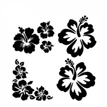 3.5&quot;*3.5&quot; Hawaiian Hibiscus Flower Funny Vinyl Decal Sticker Car Stickers Window - £61.23 GBP