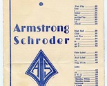 Armstrong Schroder Menu Wilshire &amp; Santa Monica Beverly Hills California... - $97.02
