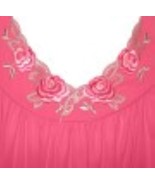 Shadowline Long Sleeve Nightgown Size 3X Rosy Pink Style 38280 38&quot; long - £36.16 GBP