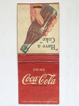 Drink Coca-Cola Coke Soda Pop Advertising Ad Vintage Matchbook Cover Matchbox - £3.17 GBP