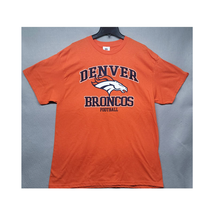 NFL Team Apparel Men&#39;s Shirt XL Denver Broncos Orange Football Fan Tshir... - $11.87