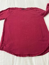 Jeanne Pierre Women's Red Long Sleeves Cotton Soft Stretch Top Size Large image 5