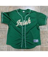 Majestic Men&#39;s Baseball Jersey 2XL Notre Dame Irish Vintage Green  Bin K - $146.64 CAD