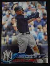 2018 Topps Chrome #186 Giancarlo Stanton New York Yankees Baseball Card - £1.39 GBP
