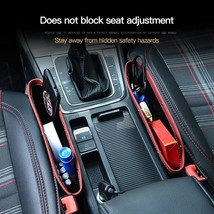 Car Seat Slit Gap Pocket Auto Organizer Storage Seat Catcher Multifunctional Car - £8.48 GBP