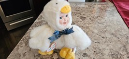 Dominique Duck Geppeddo Cuddle Kids 2001 – White &amp; Yellow Plush (Great E... - $14.85