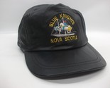 Blue Knights Nova Scotia Hat Black Leather Strapback Baseball Cap - $19.99