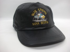 Blue Knights Nova Scotia Hat Black Leather Strapback Baseball Cap - £15.94 GBP