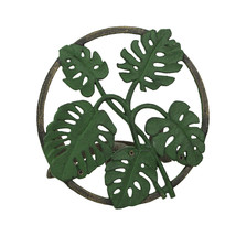 Tropical Leaf Hanging Cast Iron Decorative Wall Mounted Garden Hose Holder - £46.85 GBP+