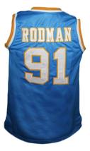 Dennis Rodman Oak Cliff High School Basketball Jersey New Sewn Blue Any Size image 2