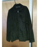 Vintage Brandini Black Suede Leather Jacket Sz L - £43.82 GBP