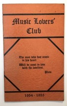 1954 - 1955 Music Lovers Club Program Booklet St. Paul Minneapolis Minne... - £11.82 GBP