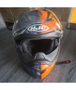 HJC F70 Motorcycle Helmet Size XL Flip Up Visor Orange Blue Xl - $197.01
