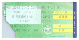 The Ferme Concert Ticket Stub March 21 1986 Providence Rhode Île JIMMY Page - $39.58