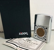 ZIPPO Native American 1907 Indian Head Penny - Full Size - Manufactured 2012 - £62.28 GBP