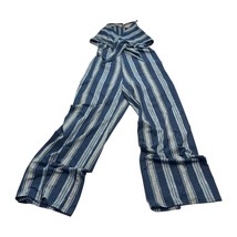 No Boundaries Jumpsuit Juniors Medium (7-9) Blue Striped Polyester Back Smocked - £16.62 GBP