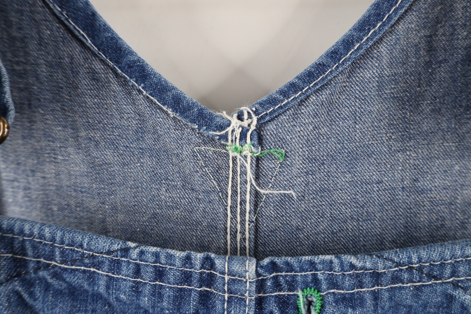 Vtg 50s 60s OshKosh B'Gosh Mens 38x34 Union Made Sanforized Vestbak Overalls USA Item image 9