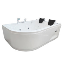 Whirlpool Corner Bathtub Hydrotherapy VARADERO 66.5&quot; and Heater 2 Person Hot Tub - £2,169.55 GBP